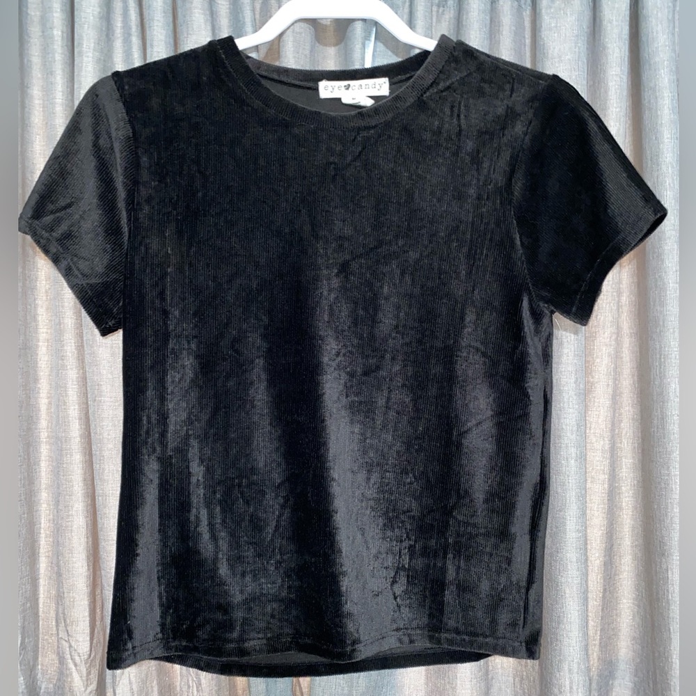 Eye candy, size medium, black velvety material